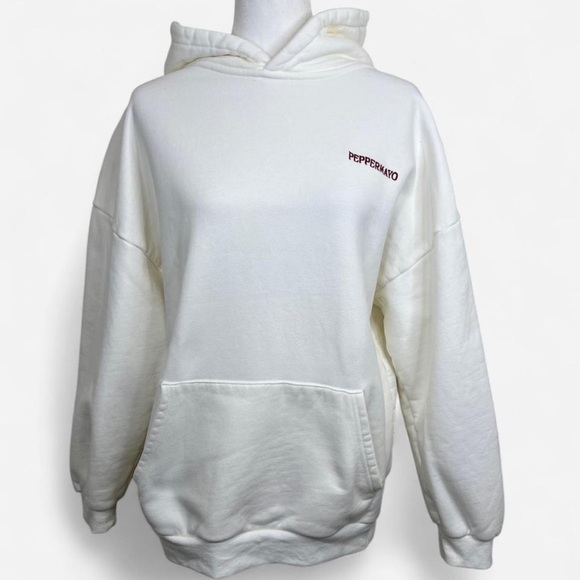 Peppermayo Exclusive Signature Oversized Hoodie In Ivory. - Picture 6 of 8